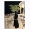 16041#Black Halter Neck Maxi Dress — Sleeveless Deep V-Neck Backless Elegant Evening Party Long Dress