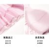 16092#Pink Off-Shoulder Ruffled Babydoll Mini Dress