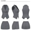 微信图片_20260827011255_1202_8 16097#Gray Sleeveless Ruched Collared Mini Dress