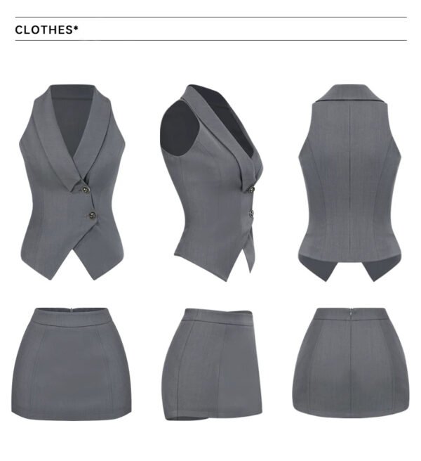 微信图片_20260827011255_1202_8 16097#Gray Sleeveless Ruched Collared Mini Dress
