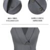微信图片_20260827011304_1203_8 16097#Gray Sleeveless Ruched Collared Mini Dress