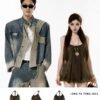 160102#Olive Green Halter Neck Flowy Mini Dress