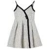 微信图片_20260827015355_1375_8 160118#Houndstooth Sleeveless A-Line Mini Dress with Black Trim