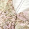 160120#Soft Pink Floral V-Neck Ruffled Mini Dress