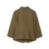 160121#Olive Green Single-Breasted Short Blazer