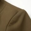 160121#Olive Green Single-Breasted Short Blazer