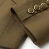 160121#Olive Green Single-Breasted Short Blazer