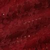 160122#Burgundy Red Lace Short-Sleeve A-Line Midi Dress