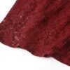 160122#Burgundy Red Lace Short-Sleeve A-Line Midi Dress