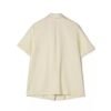 160123#Beige Short-Sleeve Blazer & High-Waisted Shorts Coord Set
