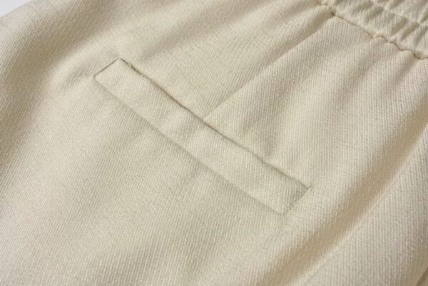 160123#Beige Short-Sleeve Blazer & High-Waisted Shorts Coord Set
