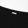 160136#black  Sheer Blouse & Black Midi Skirt Two-Piece Set （125）