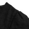 160126#Black Textured Button-Down Short-Sleeve A-Line Mini Dress