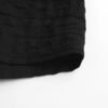 160126#Black Textured Button-Down Short-Sleeve A-Line Mini Dress