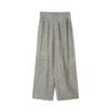 160127#Olive Green Three-Piece Suit — Vest, Drawstring Blazer & Wide-Leg Trousers