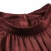 160128#Rust Red Sleeveless Top & Flared Midi Skirt Two-Piece Set