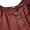 160128#Rust Red Sleeveless Top & Flared Midi Skirt Two-Piece Set