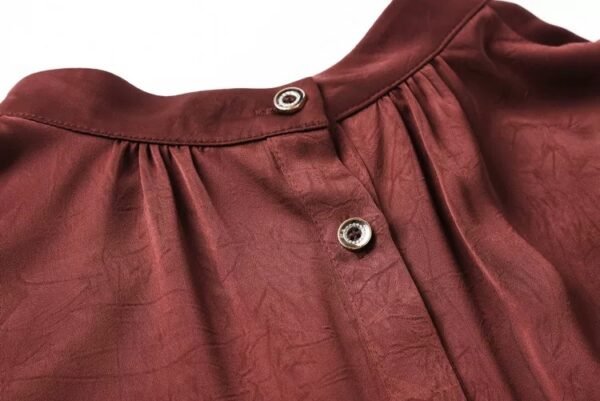160128#Rust Red Sleeveless Top & Flared Midi Skirt Two-Piece Set