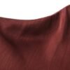 160128#Rust Red Sleeveless Top & Flared Midi Skirt Two-Piece Set