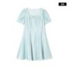 微信图片_20260827152035_1636_8 160129#Square-Neck Short-Sleeve A-Line Mini Dress — Light Blue / Black