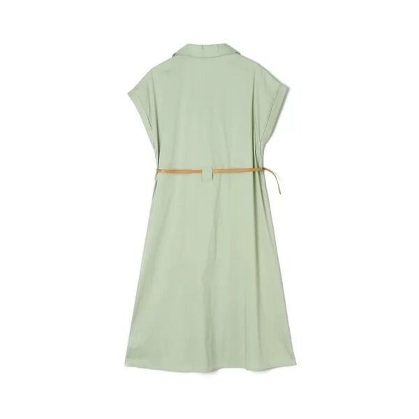 微信图片_20260827152345_1647_8 160130#Sage Green Collared Button-Down Belted Midi Dress
