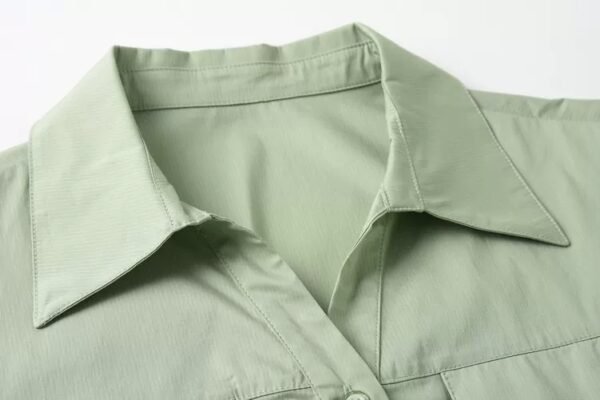 微信图片_20260827152350_1648_8 160130#Sage Green Collared Button-Down Belted Midi Dress