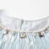 微信图片_20260827152616_1679_8 16133#Embellished Neck Short-Sleeve Flowy Midi Dress — Light Blue / Pale Yellow