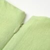 160134#Lime Green Puff-Sleeve Asymmetrical Tiered Mini Dress