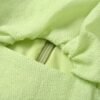 160134#Lime Green Puff-Sleeve Asymmetrical Tiered Mini Dress