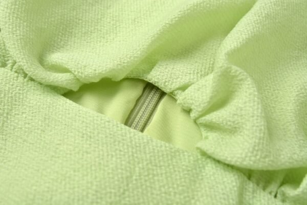 160134#Lime Green Puff-Sleeve Asymmetrical Tiered Mini Dress